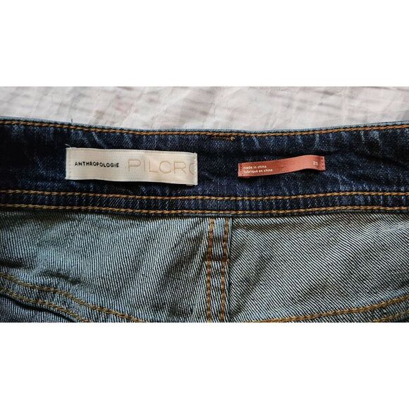 Anthropologie Pilcro Mid Rise Slim Boyfriend Jeans with Side Detail Size 25 - Picture 8 of 9